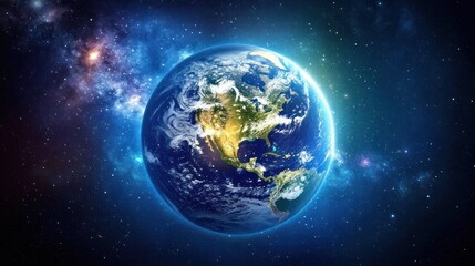 Fototapeta premium Our Amazing Planet Earth in the Vastness of Space
