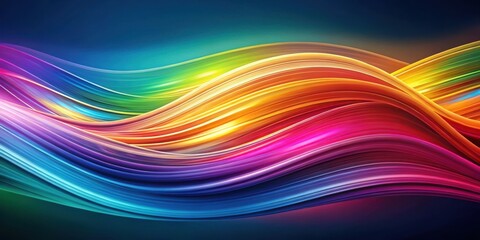 Obraz premium Abstract Colorful Swirling Waves of Light and Energy in a Dynamic Composition