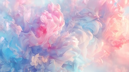 Fototapeta premium A colorful flower with pink, blue, and white petals
