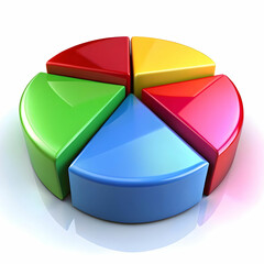 Obraz premium tridimensional pie chart