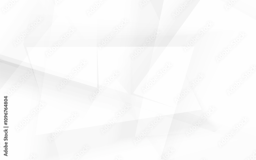 Poster abstract white background features overlapping geometric triangle shapes