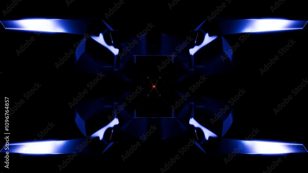 Aufkleber pulsating vj loop with neon lights creates a vibrant disco atmosphere