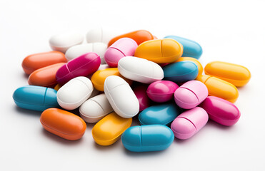 Close-Up of Colorful Medical Pills