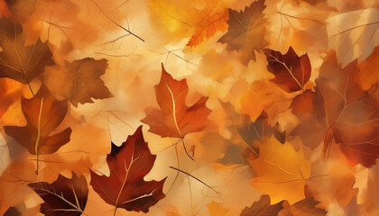 Fototapeta premium Autumn Leaves Abstract Overlay.