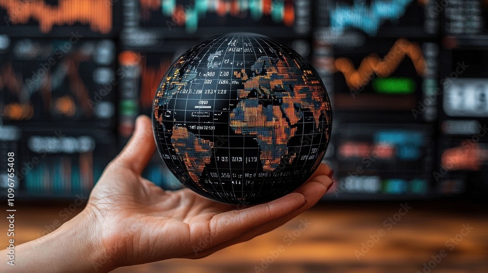 Poster global investment trends in business analytics visual data insights digital environment strategic pe