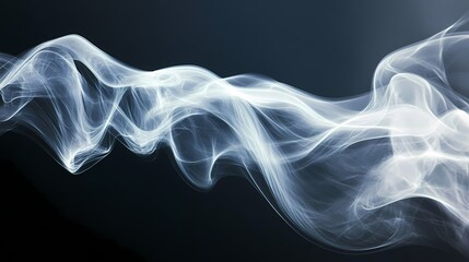 Fototapeta premium Digital technology Black and white smoke curve illustration poster background