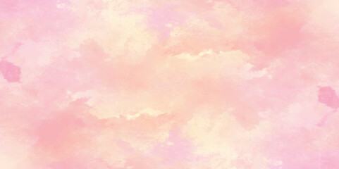 Obraz premium Light pink and yellow beige watercolor with subtle pastel tones background, watercolor picture painting illustration background, Splash acrylic colorful background. 