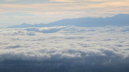 Fototapeta premium Dramatic white clouds background image