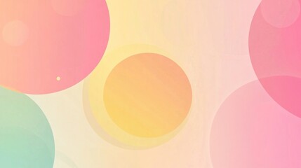 Pastel Circles Abstract Background: Soft Hues and Gentle Shapes