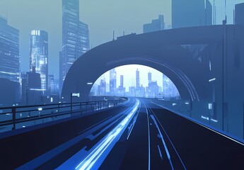 Fototapeta premium Future urban transportation