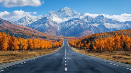 Fototapeta premium Majestic Mountain Road in Autumn