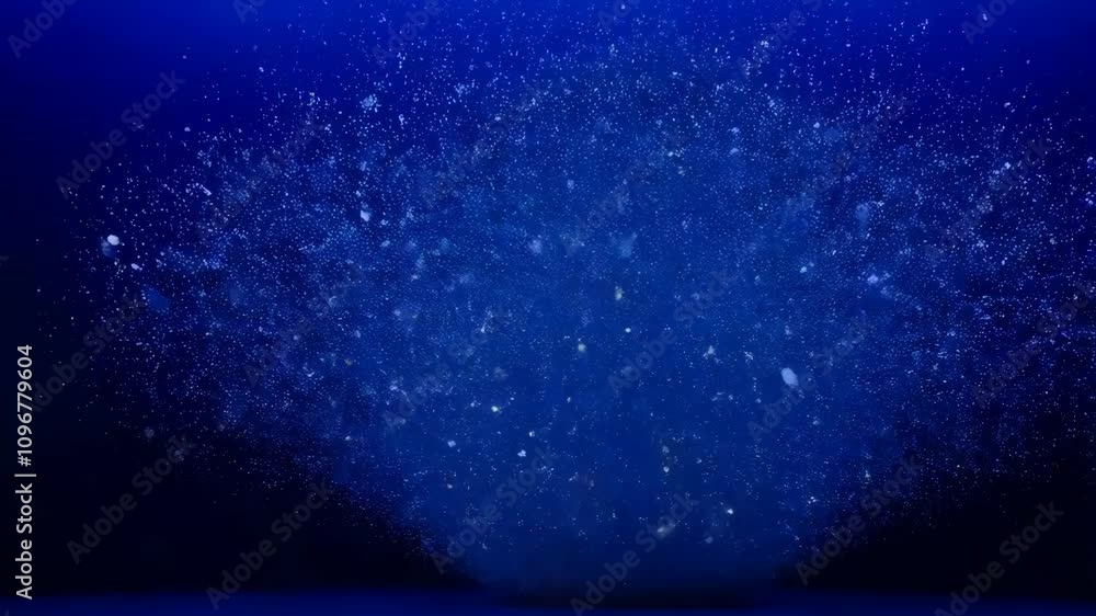 Aufkleber particles gather gracefully at the center, culminating in a soft burst that spreads outward, creatin