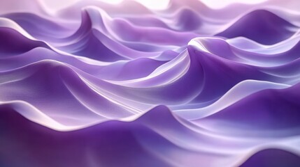 Abstract Purple Waves: A Serene Digital Landscape
