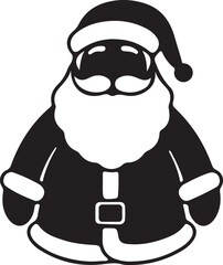 Santa Claus silhouette clipart, icon, symbol vector design, Santa cap, or party hat illustration design.