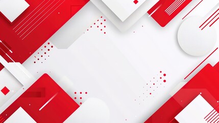 Modern Red and White Abstract Banner - a bold and contemporary visual. The abstract design combines red and white for a striking and dynamic effect.