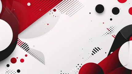 Obraz premium Modern Red and White Abstract Banner - a bold and contemporary visual. The abstract design combines red and white for a striking and dynamic effect.