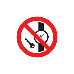 no metal materials  icon symbol sign vector