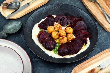 Chickpeas falafel balls, vegan food