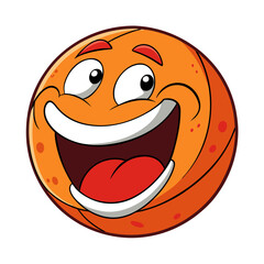 smiling orange cartoon character