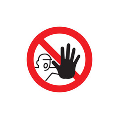 no entry icon symbol sign vector