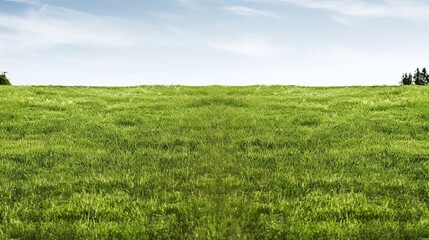 Naklejka premium Fresh green grass growing from rich soil, vibrant and natural.