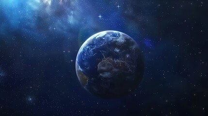 Fototapeta premium Star_Earth_Sky_Blue_Cosmic_Texture_Blue