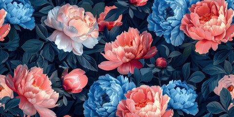 Vibrant Floral Tapestry: A Symphony of Color