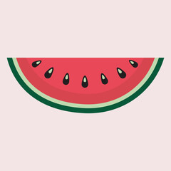 Sweet Watermelon Slice Illustration for Fun
