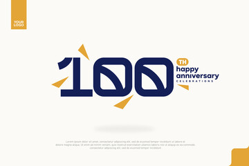 100th Happy Anniversary number type