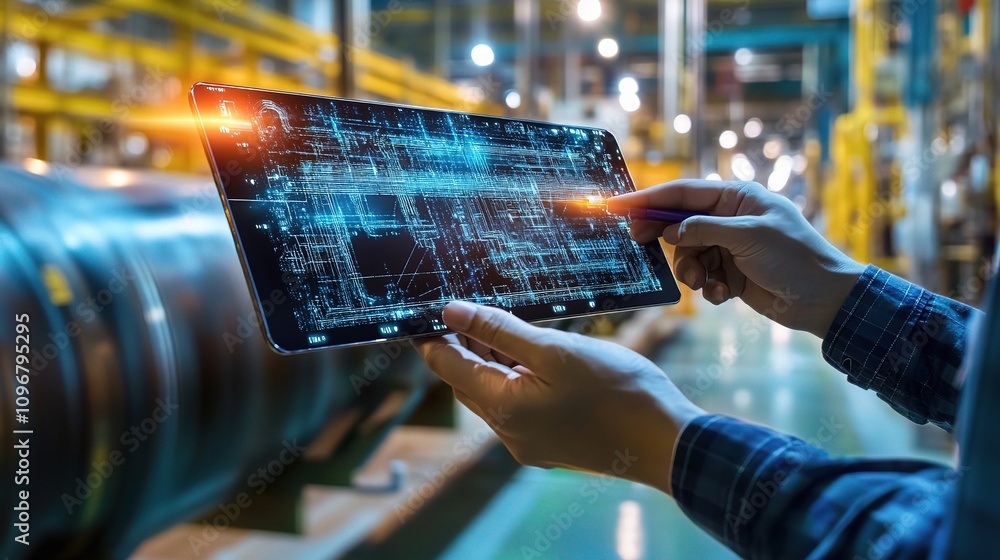 Poster collaboration among engineers in heavy duty industrial environment utilizing advanced technology for