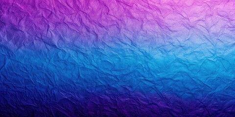 Textured Abstract Background with a Crinkled Gradient of Purple, Blue, and Teal Colors