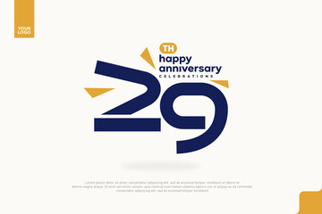 29th Happy Anniversary number type