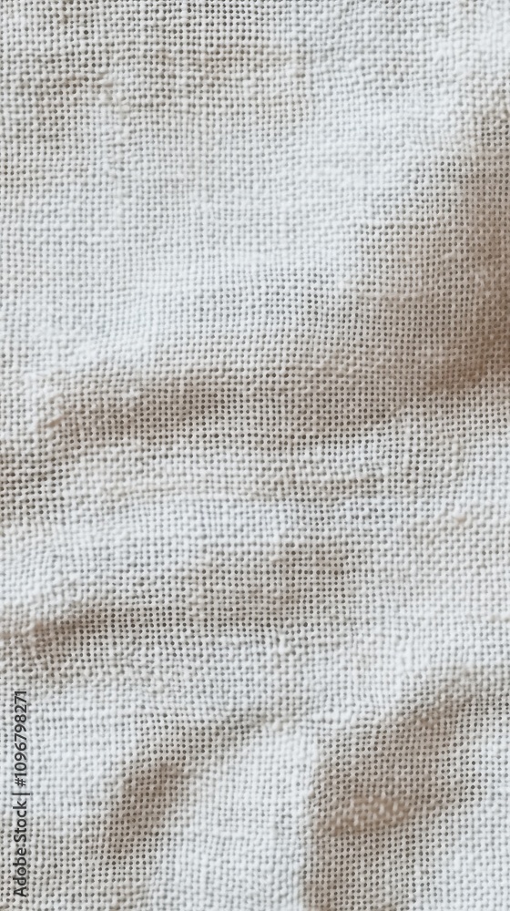 Poster textured beige fabric with subtle folds, creating a soft and natural appearance.