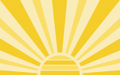 Vintage yellow sun retro background. Summer bright colors perfect for banner, wallpaper, poster and backdrop.