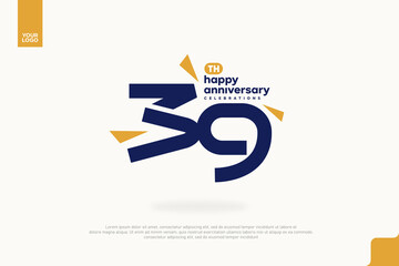 39th Happy Anniversary number type