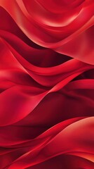 A vibrant abstract image showcasing flowing waves of rich crimson fabric with a smooth texture.