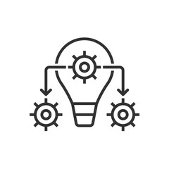 Implementation Icon - Light Bulb With Gear Icon