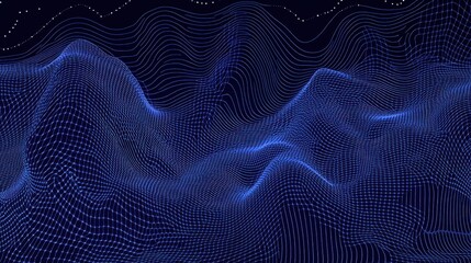 Abstract blue wave pattern background. (1)
