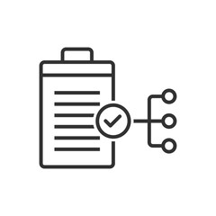 Flow Chart Icon - Clipboard Icon