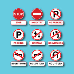 Vector traffic signs