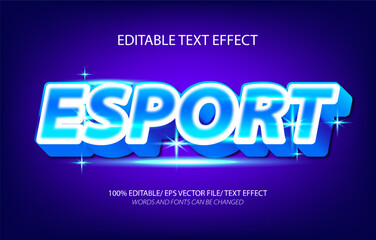 Esport editable text effect, 3D editable text template.