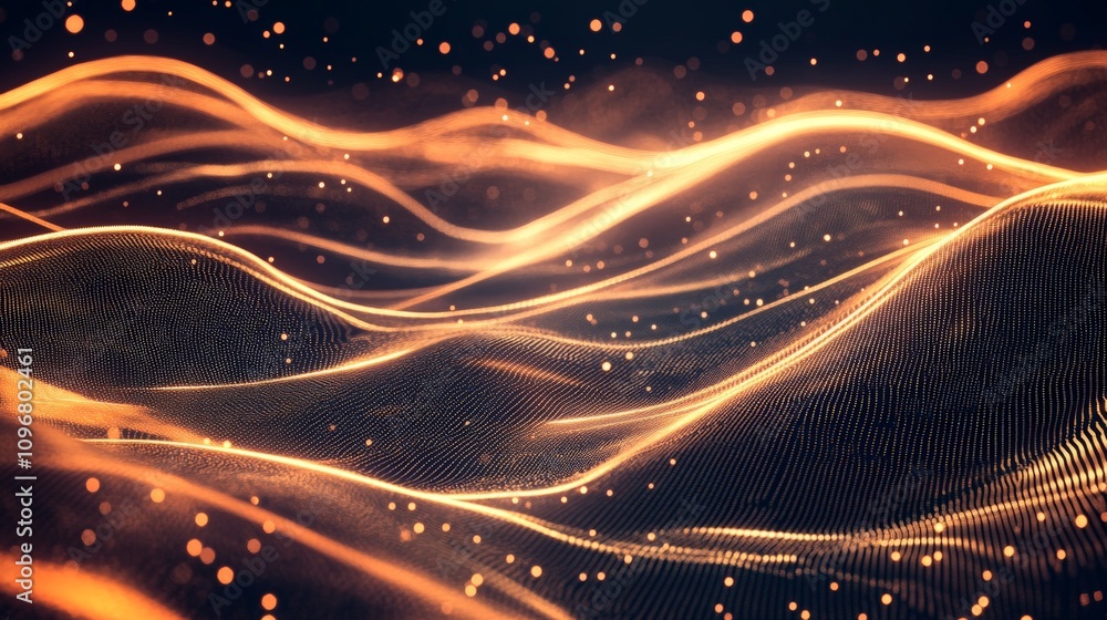 Poster dynamic abstract waves of light and color create a mesmerizing visual experience. perfect for backgr