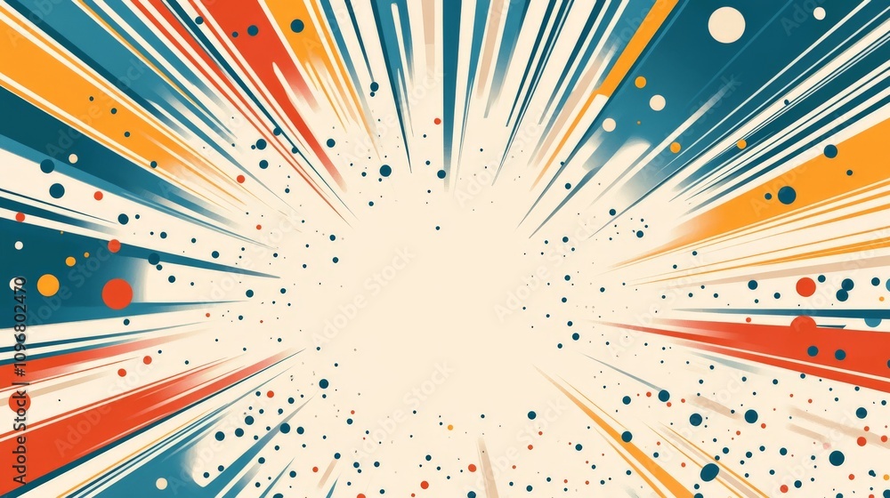 Aufkleber dynamic burst of colors and shapes creating an energetic explosion effect. perfect for backgrounds, 