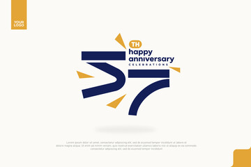 57th Happy Anniversary number type