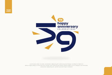 59th Happy Anniversary number type
