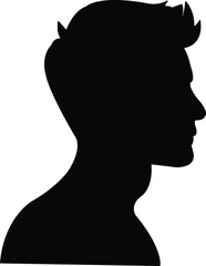 Creative man and woman toilet restroom sign logo black silhouettes vector profile 