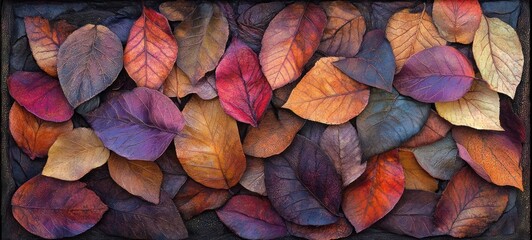 Fototapeta premium Autumn Leaves: A Symphony of Colors