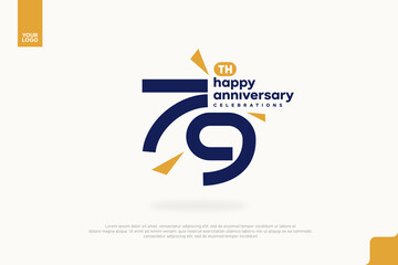 79th Happy Anniversary number type