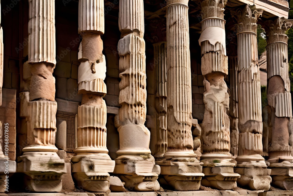 Poster roman columns notes stack and fall like columns of ancient rome