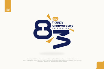 83rd Happy Anniversary number type